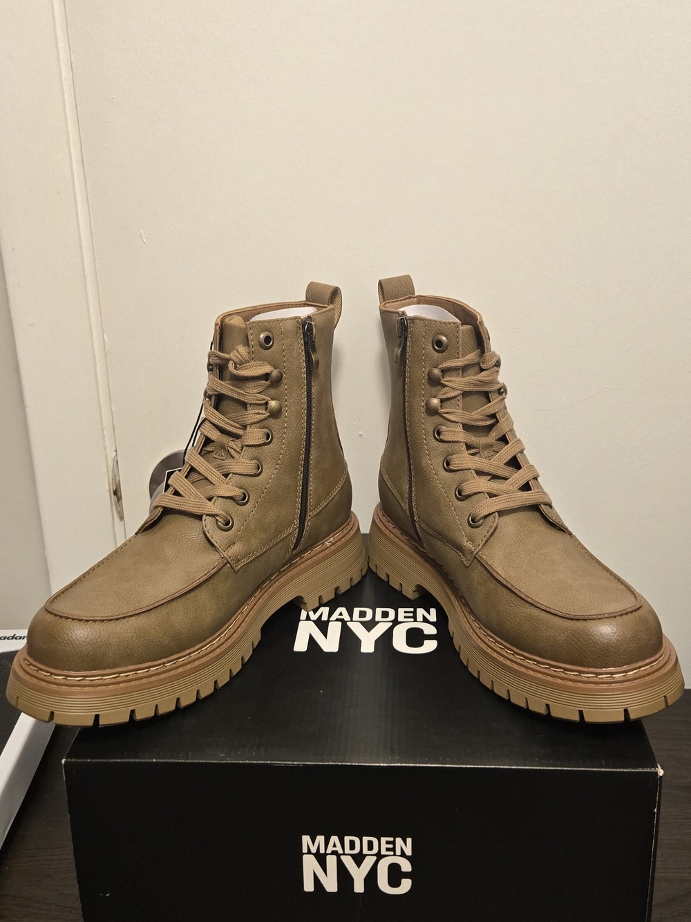 M-MCCOYY Taupe Men's Lace-Up Combat Boot